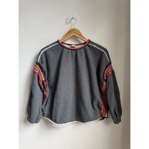 Natural Life Small Boho Chic Sweatshirt Cali Girl Tribal Tazman Trim Beach